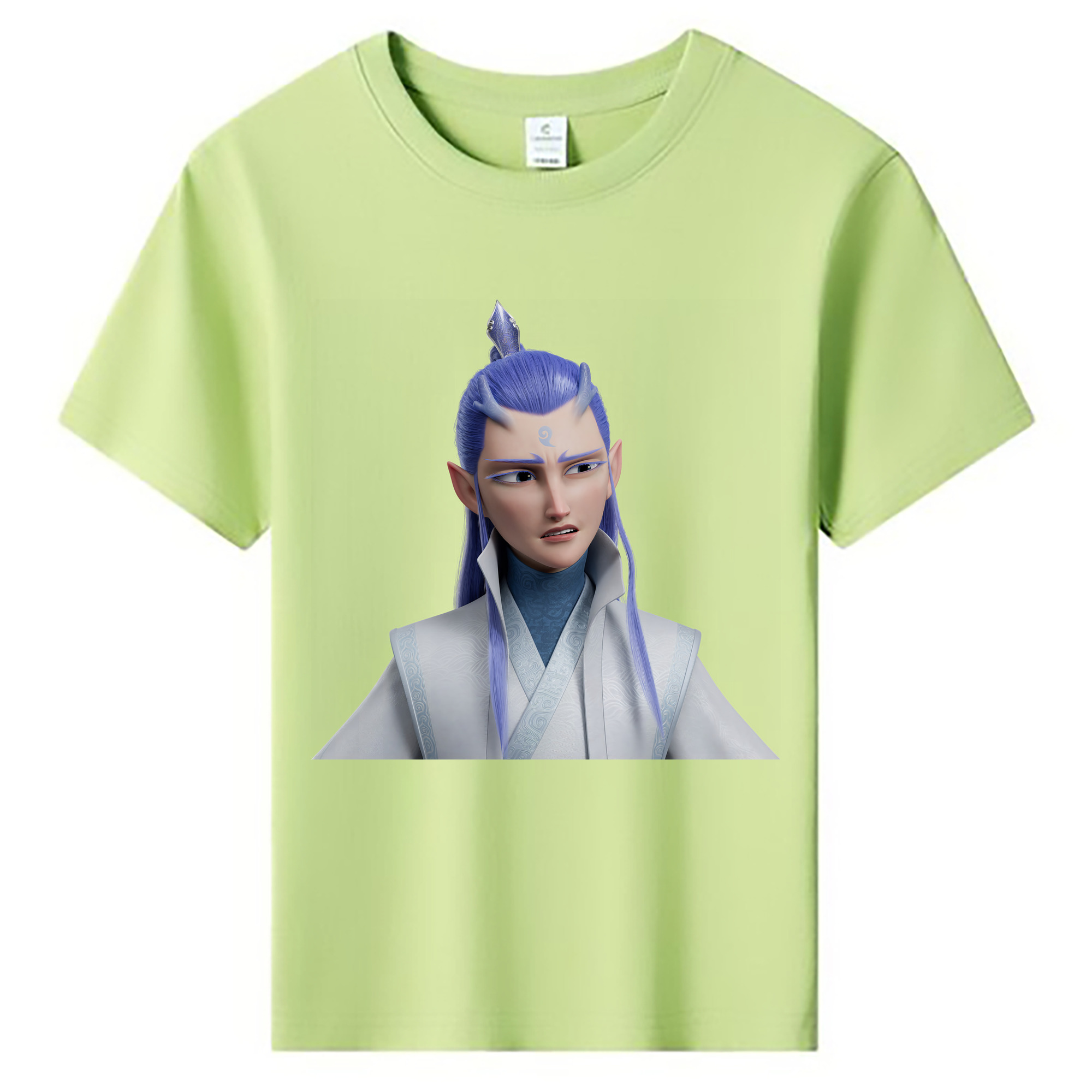 （画像用） Ne Zha 2 ナタ 魔童の大暴れ 綿100％キッズTシャツ（フロントプリント）